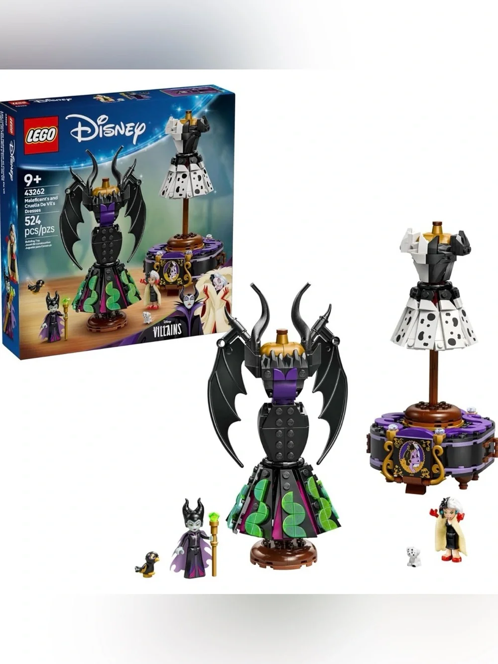 NWT LEGO Disney Villains Maleficent & Cruella De Vil’s Dresses 43262 NEW